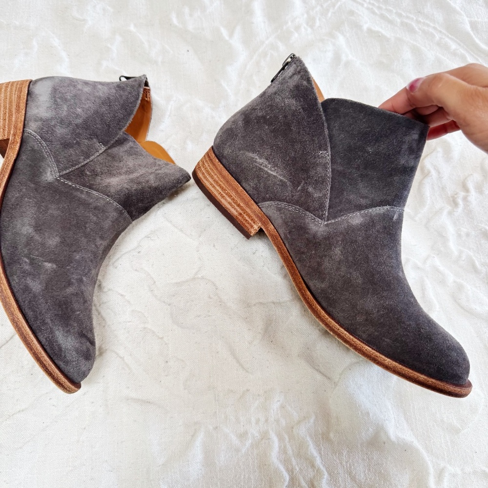 Kork-Ease Gray Ankle Boots - Picture 7 of 11